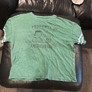 American Eagle Outfitters Green Graphic T-Shirt